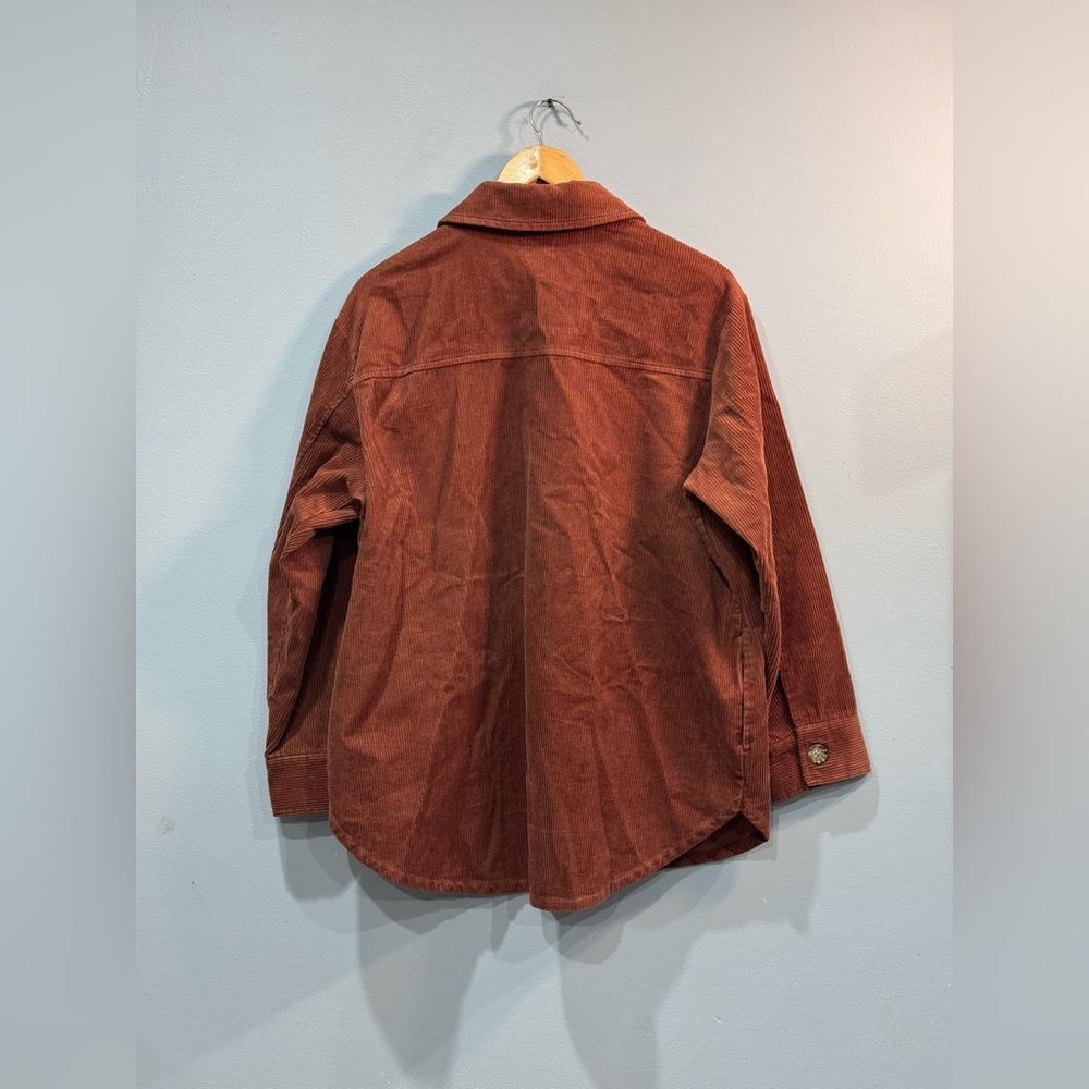 Rusty Brown Time and Tru Oversized Corduroy Shacket Size L EUC - Picture 4 of 6